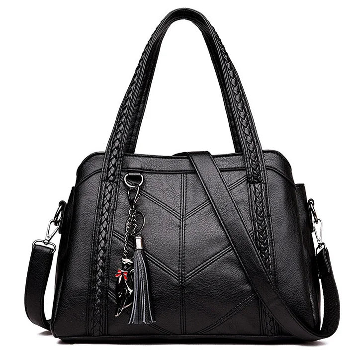 Lederhandtasche | Geräumiger und gut organisierter Shopper für Damen