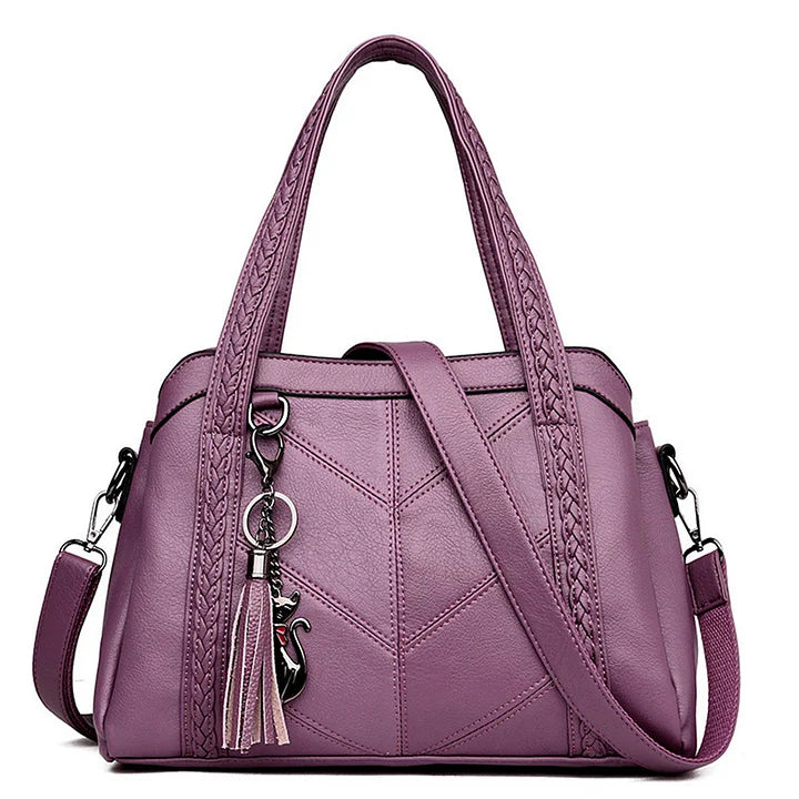 Lederhandtasche | Geräumiger und gut organisierter Shopper für Damen