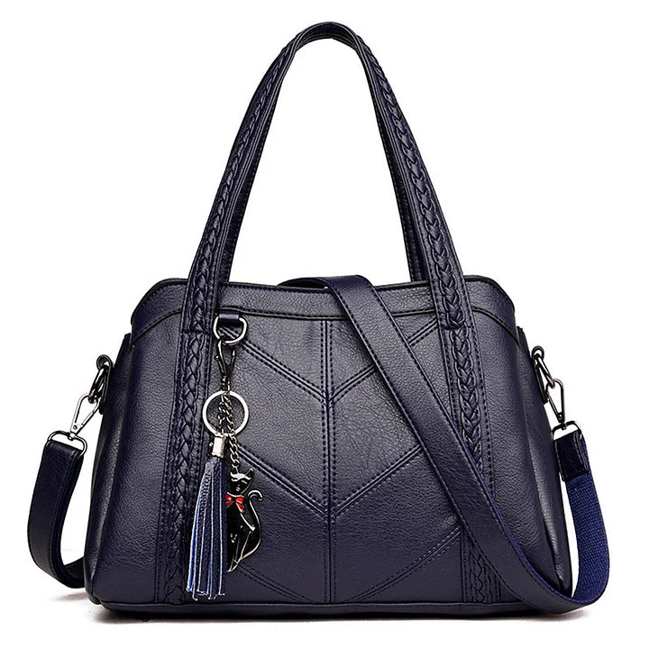 Lederhandtasche | Geräumiger und gut organisierter Shopper für Damen
