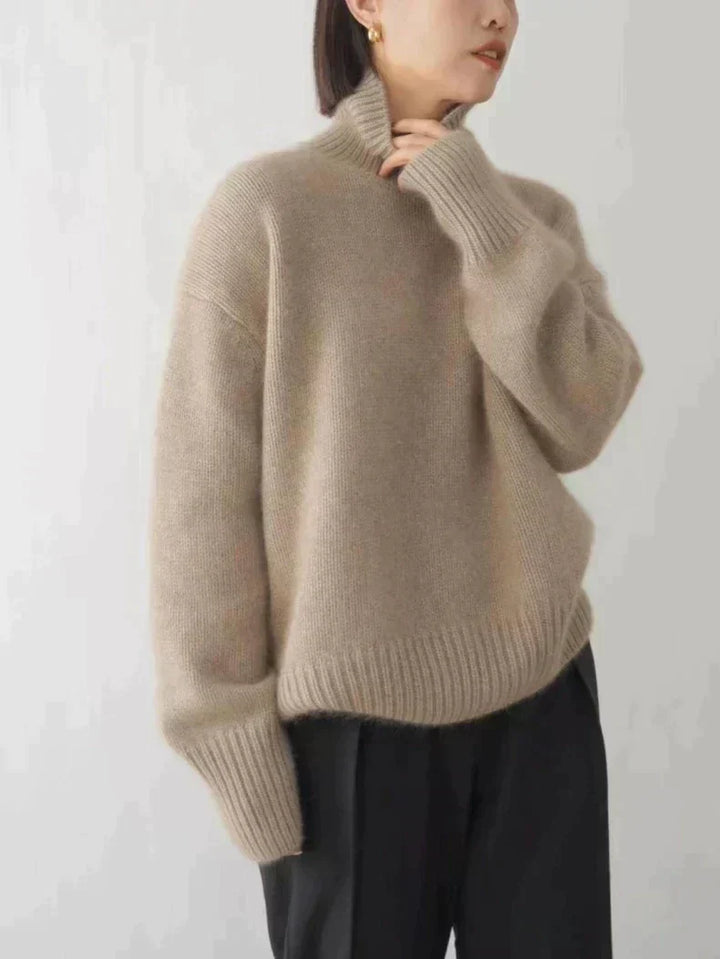Weicher Kaschmir-Damenrollkragenpullover - Seraphina