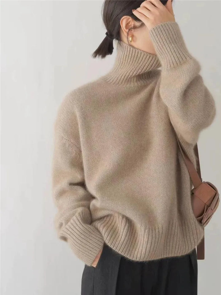 Weicher Kaschmir-Damenrollkragenpullover - Seraphina