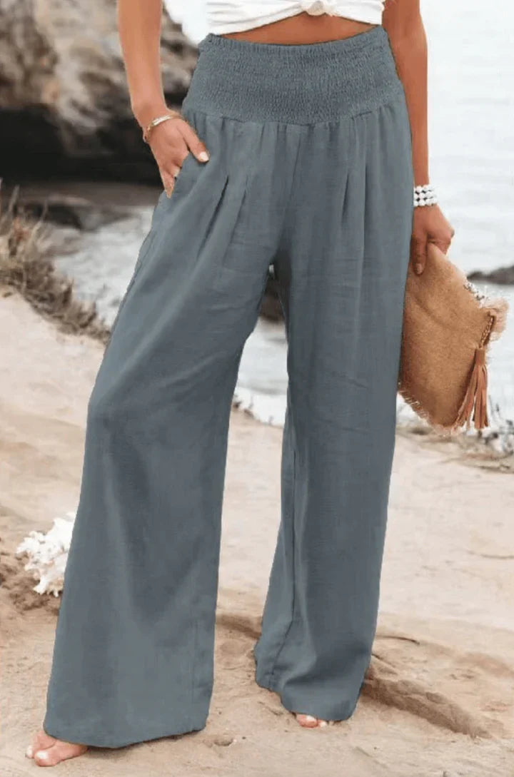Elegante, dehnbare Palazzo-Hose für Damen