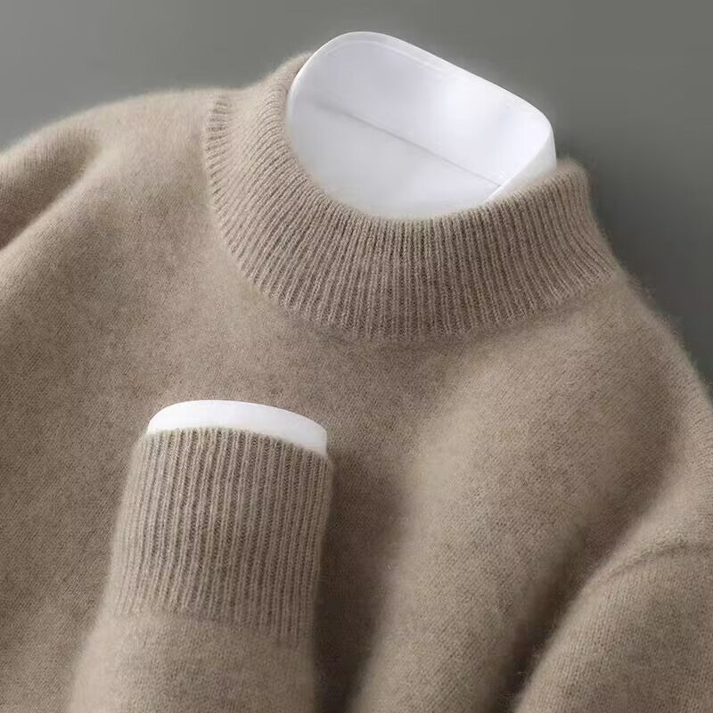 Eleganter Kaschmir-Stehkragenpullover für Damen