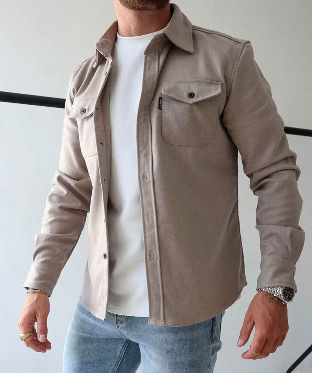 Langarmshirt mit Taschen für Herren