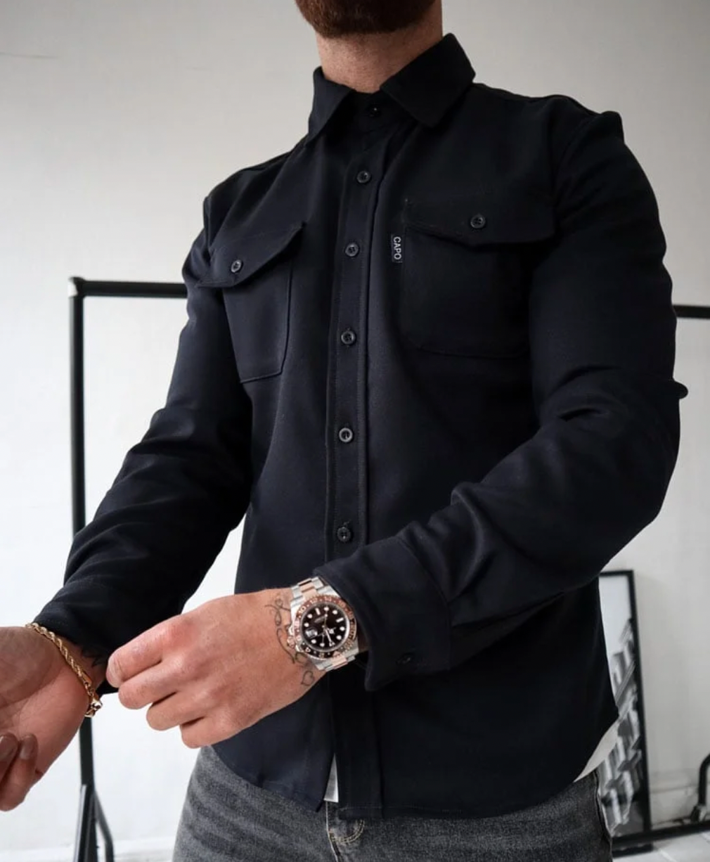 Langarmshirt mit Taschen für Herren