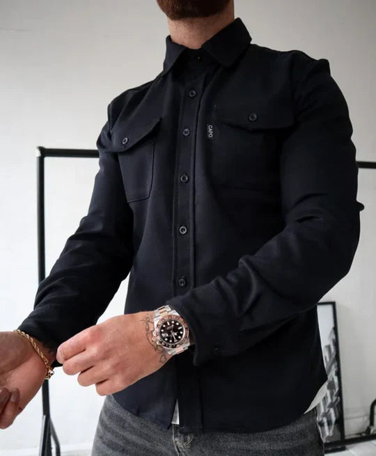 Langarmhemd für Herren mit Taschen