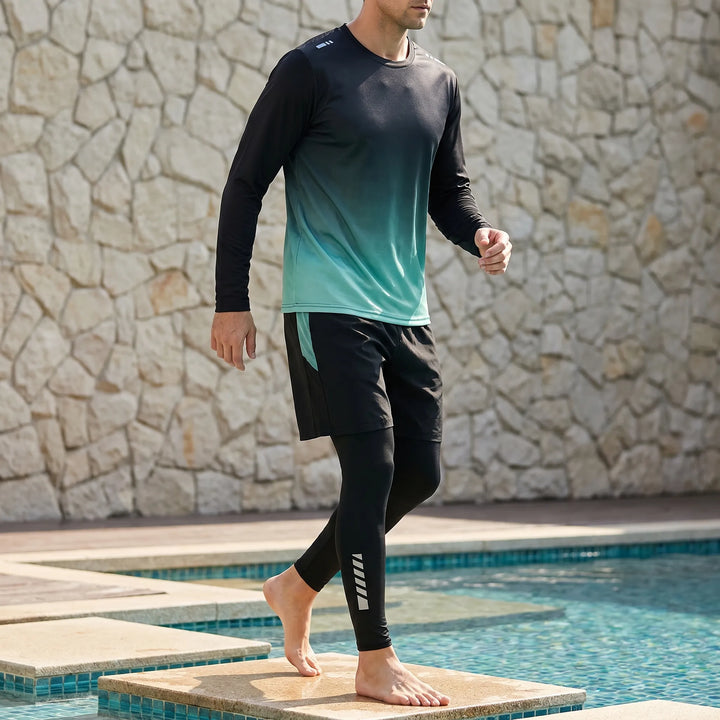 Herren dreiteiliges Bademode-Set - AquaTrek