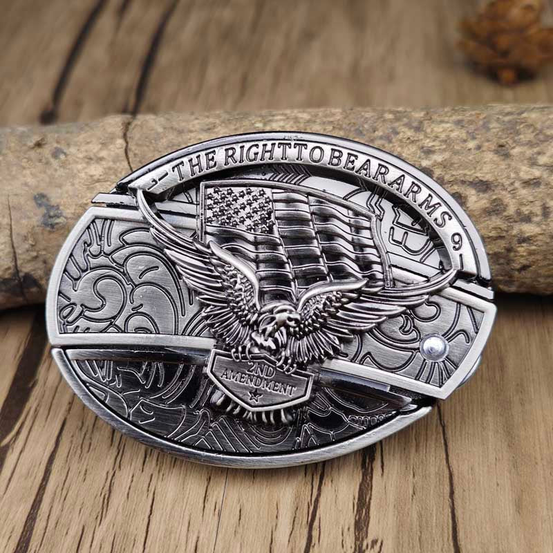 Ovale Metall-Gürtelschnalle im Cowboy-Stil