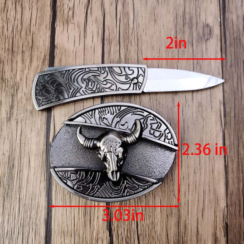 Ovale Metall-Gürtelschnalle im Cowboy-Stil