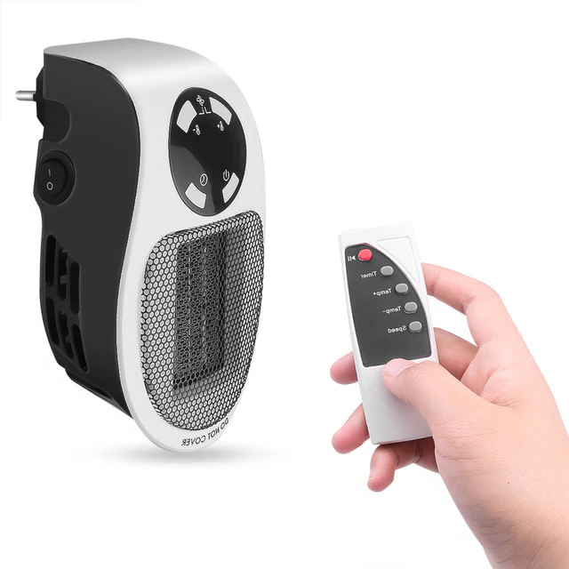 Leiser Mini-Heizer mit Fernbedienung, Thermostat und Timer
