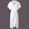 Modernes Midikleid mit V-Ausschnitt
