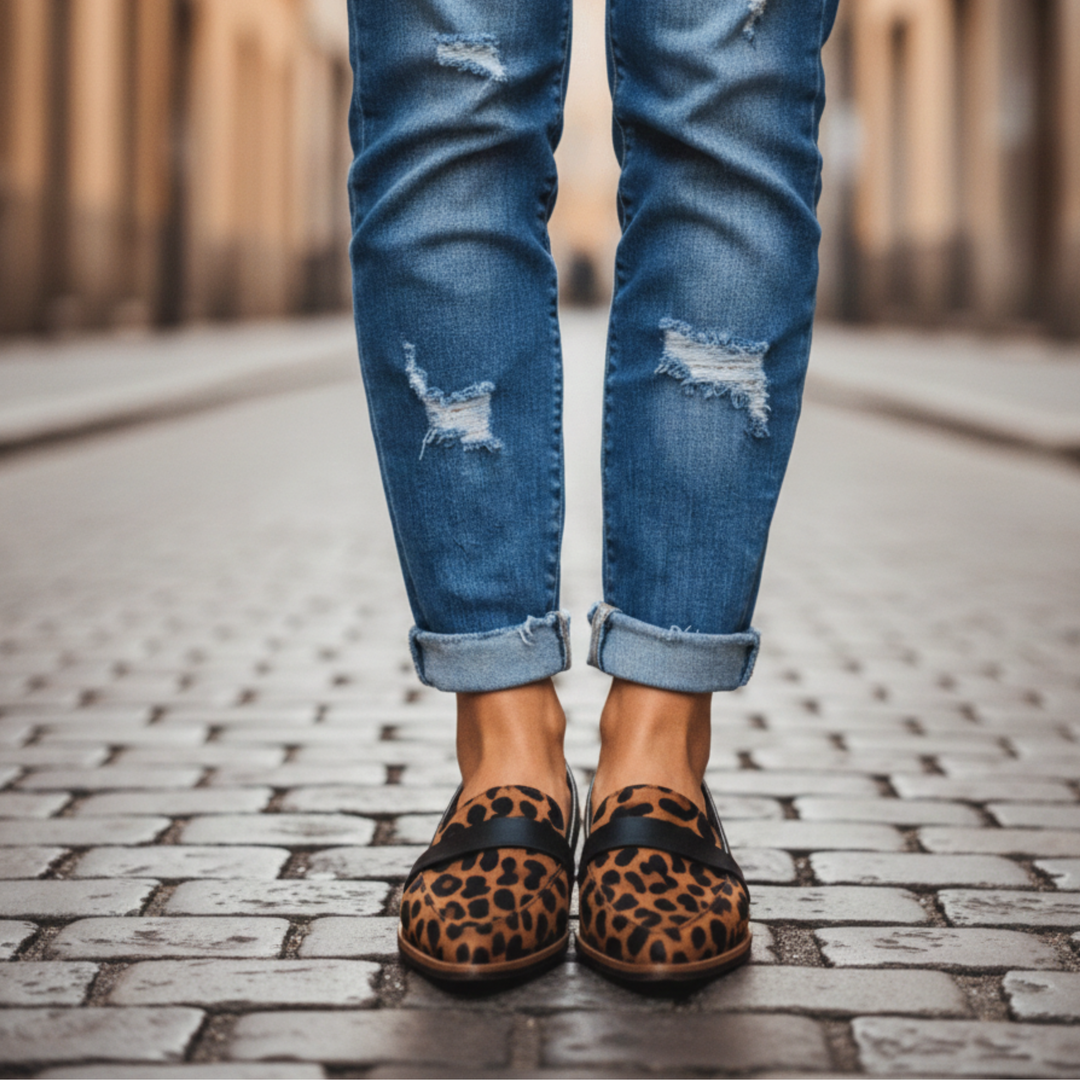 Damen-Loafer mit spitzer Spitze – klassische flache Mokassins