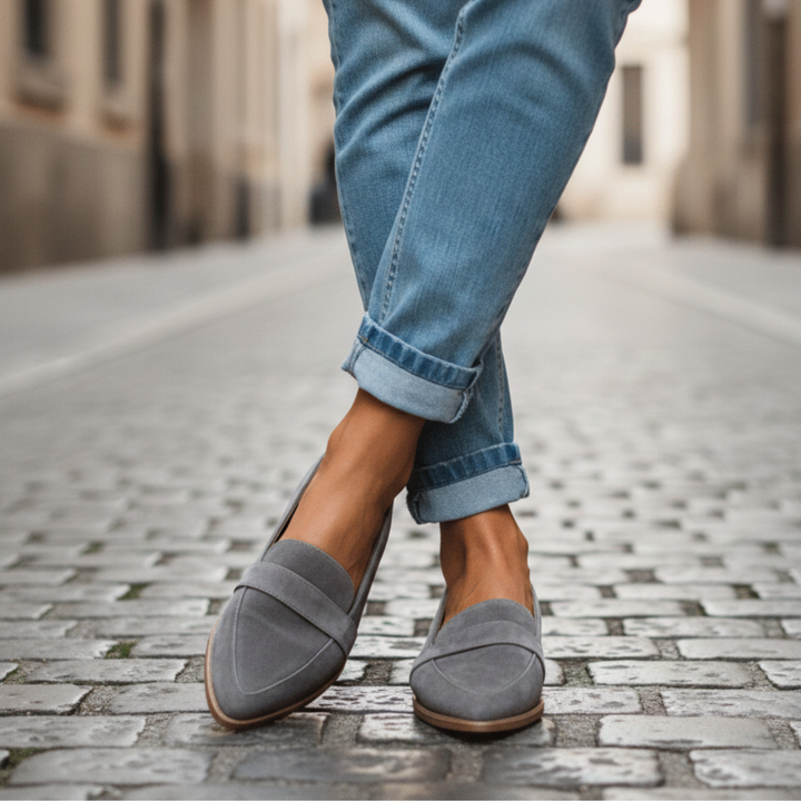 Damen-Loafer mit spitzer Spitze – klassische flache Mokassins