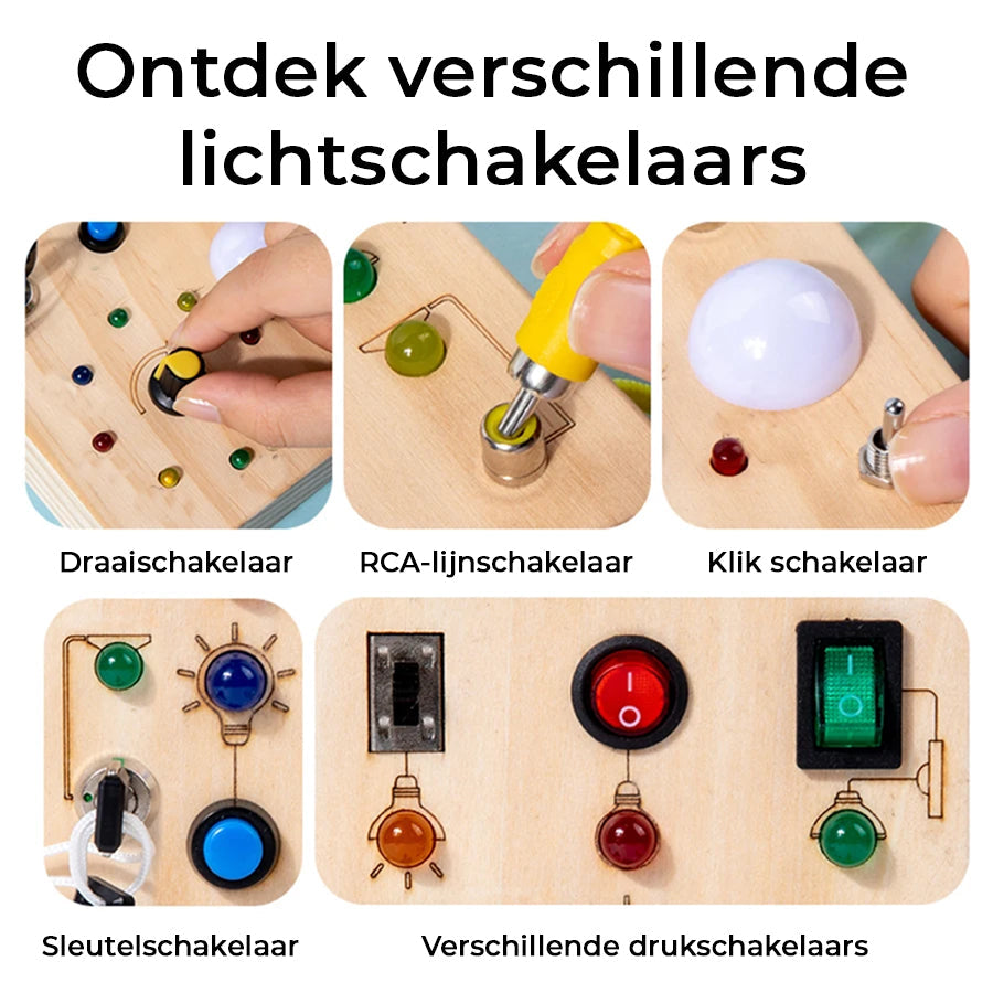 Montessori LED-Beschäftigungsbrett – Spielerisch lernen