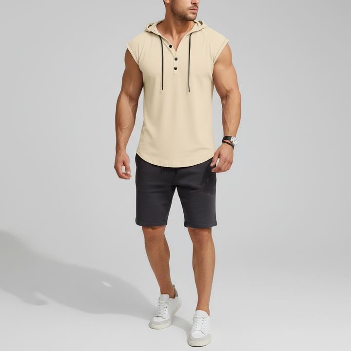 Ärmelloses Henley-Tanktop - AeroVibe
