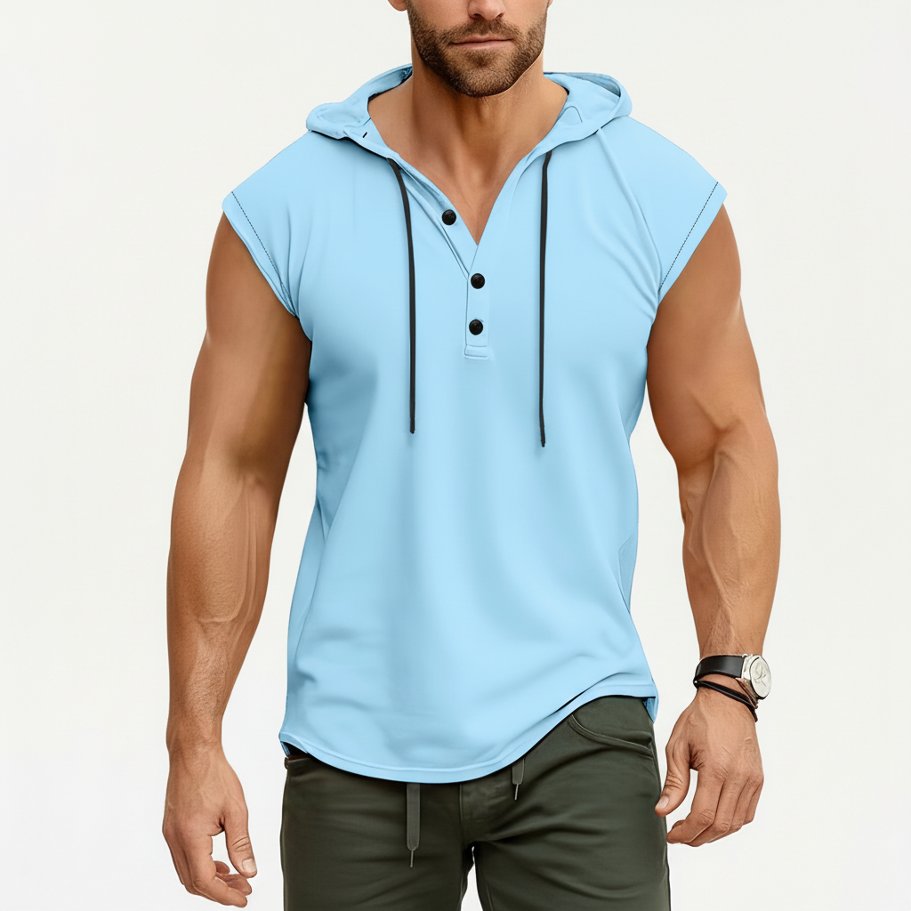 Ärmelloses Henley-Tanktop - AeroVibe