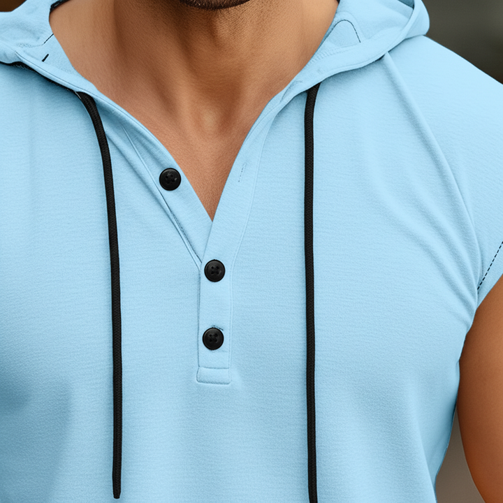 Ärmelloses Henley-Tanktop - AeroVibe