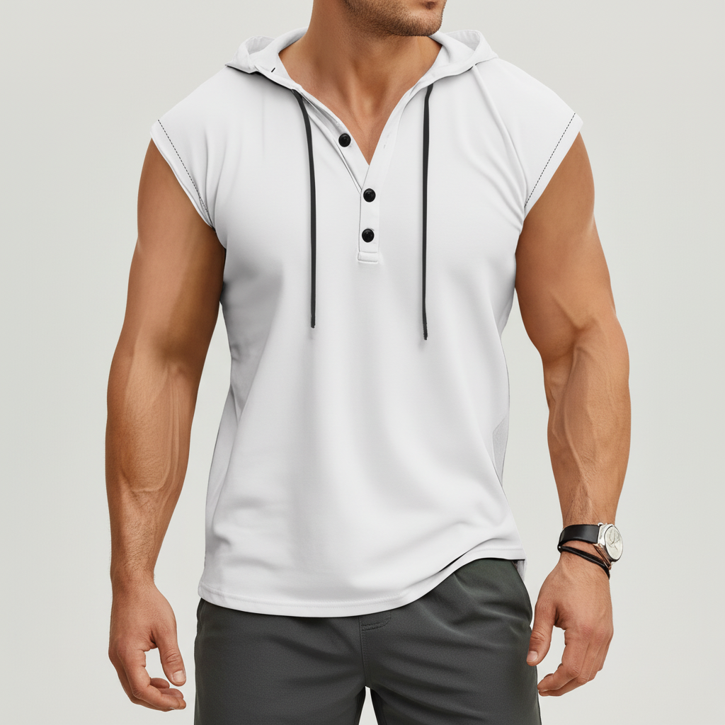Ärmelloses Henley-Tanktop - AeroVibe