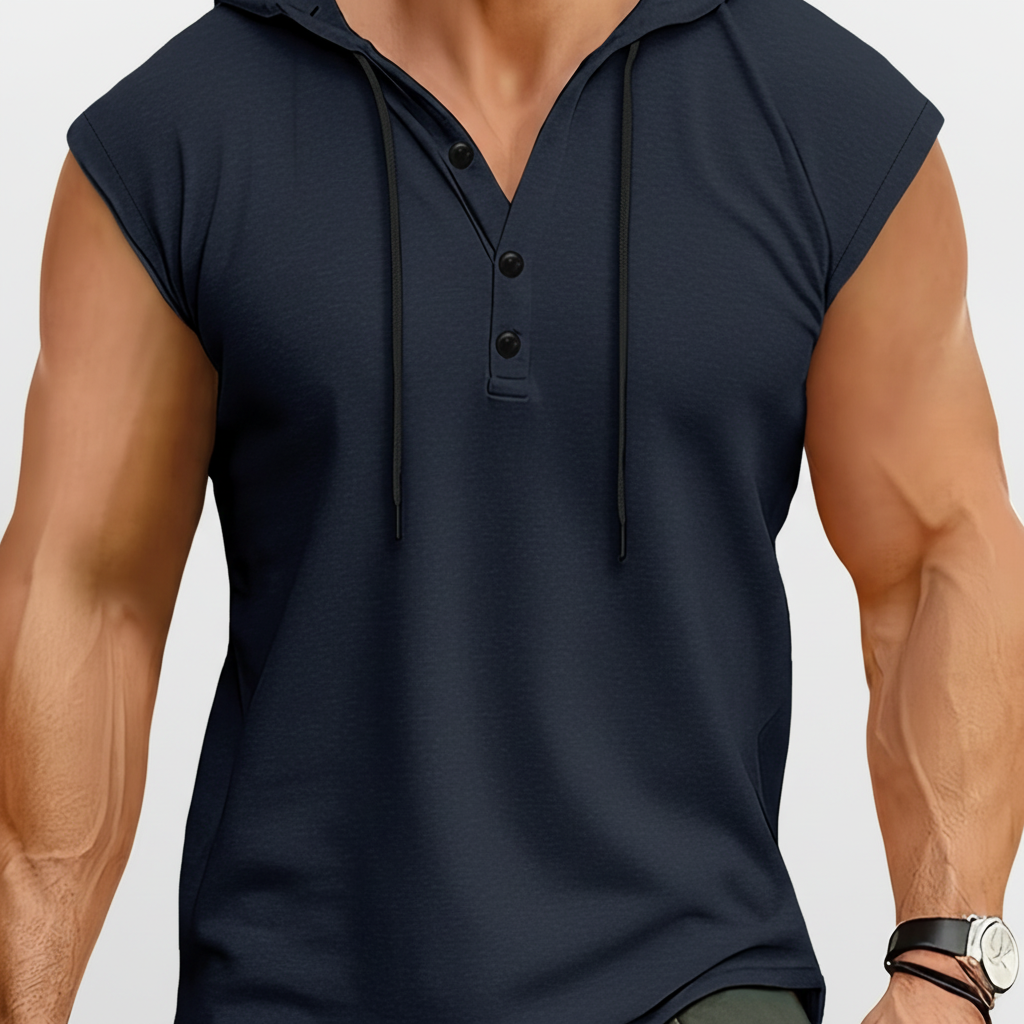 Ärmelloses Henley-Tanktop - AeroVibe