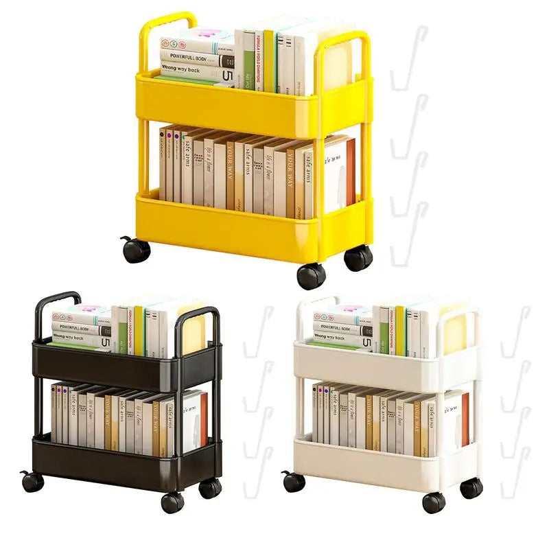 BookRacer – Mobiler Bücherwagen mit 2 Ablagen
