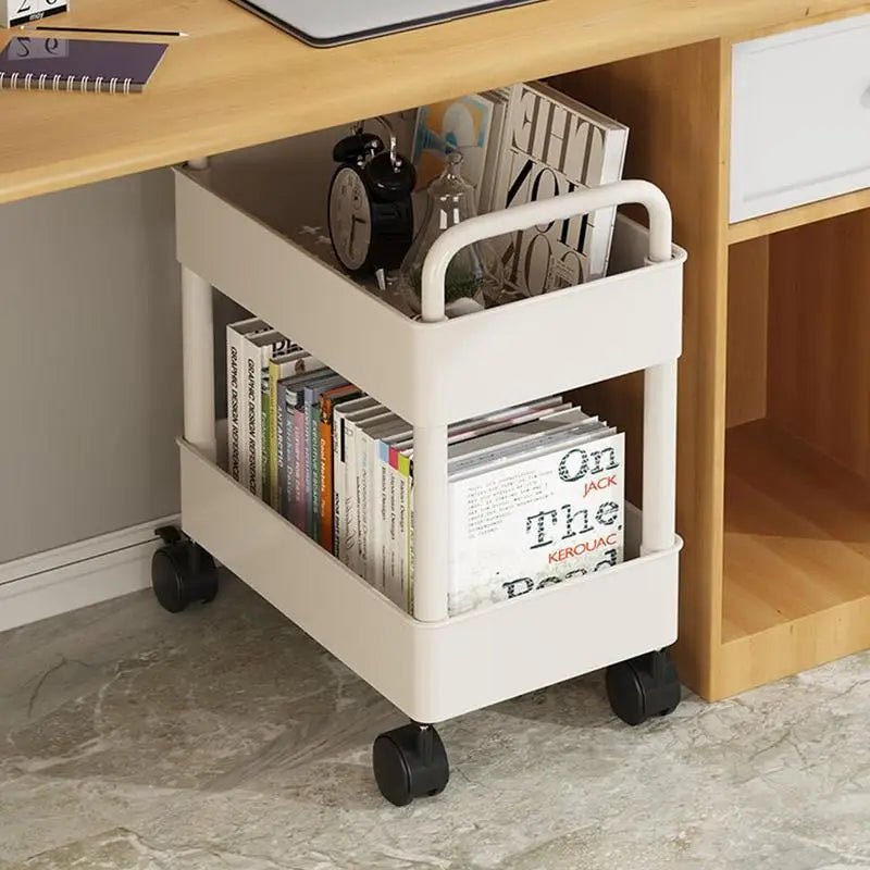 BookRacer – Mobiler Bücherwagen mit 2 Ablagen