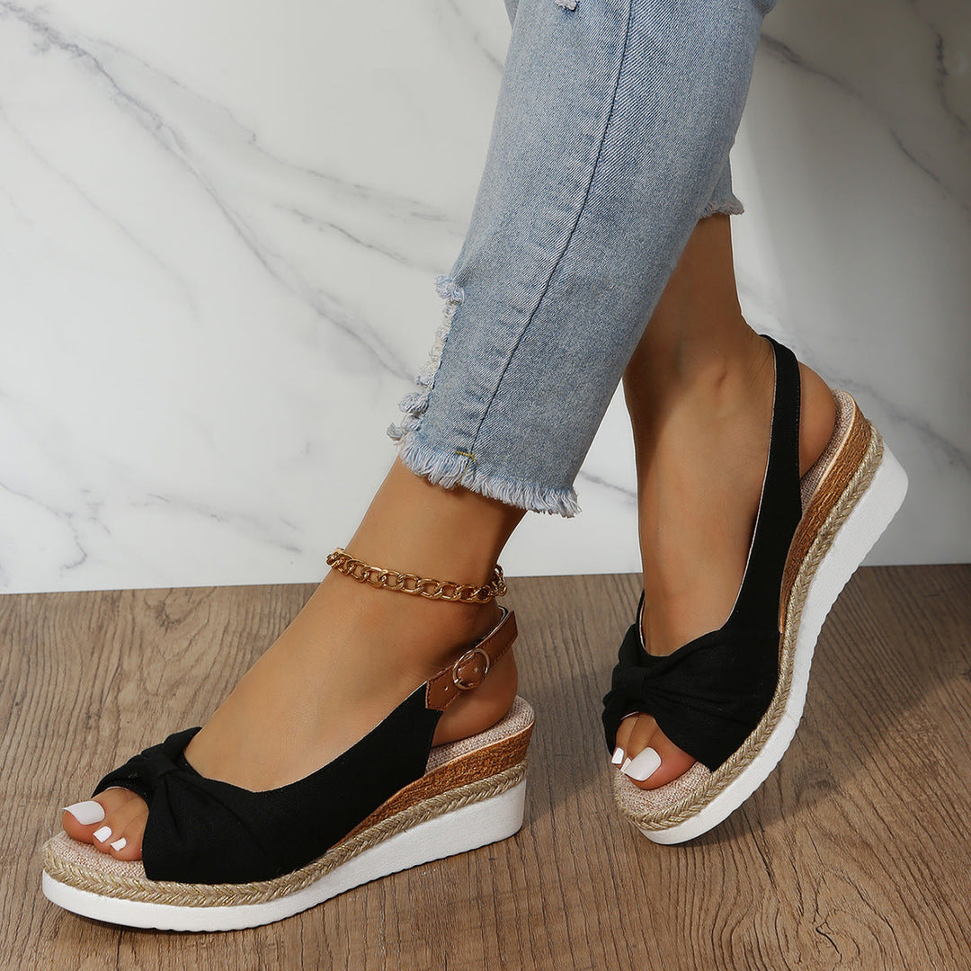 Modische offene Keilsandalen für Damen