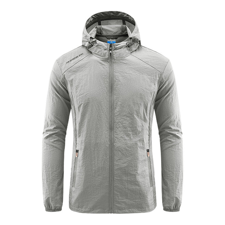 Ultraleichte, wind- und sonnengeschützte Sommerjacke mit Kapuze für Herren