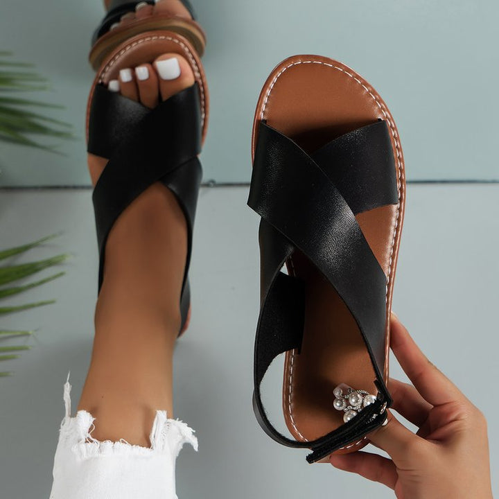 Lederen Vintage-Sandalen im indischen Stil
