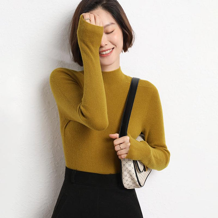 Strickpullover für Damen mit Stehkragen - Sophie