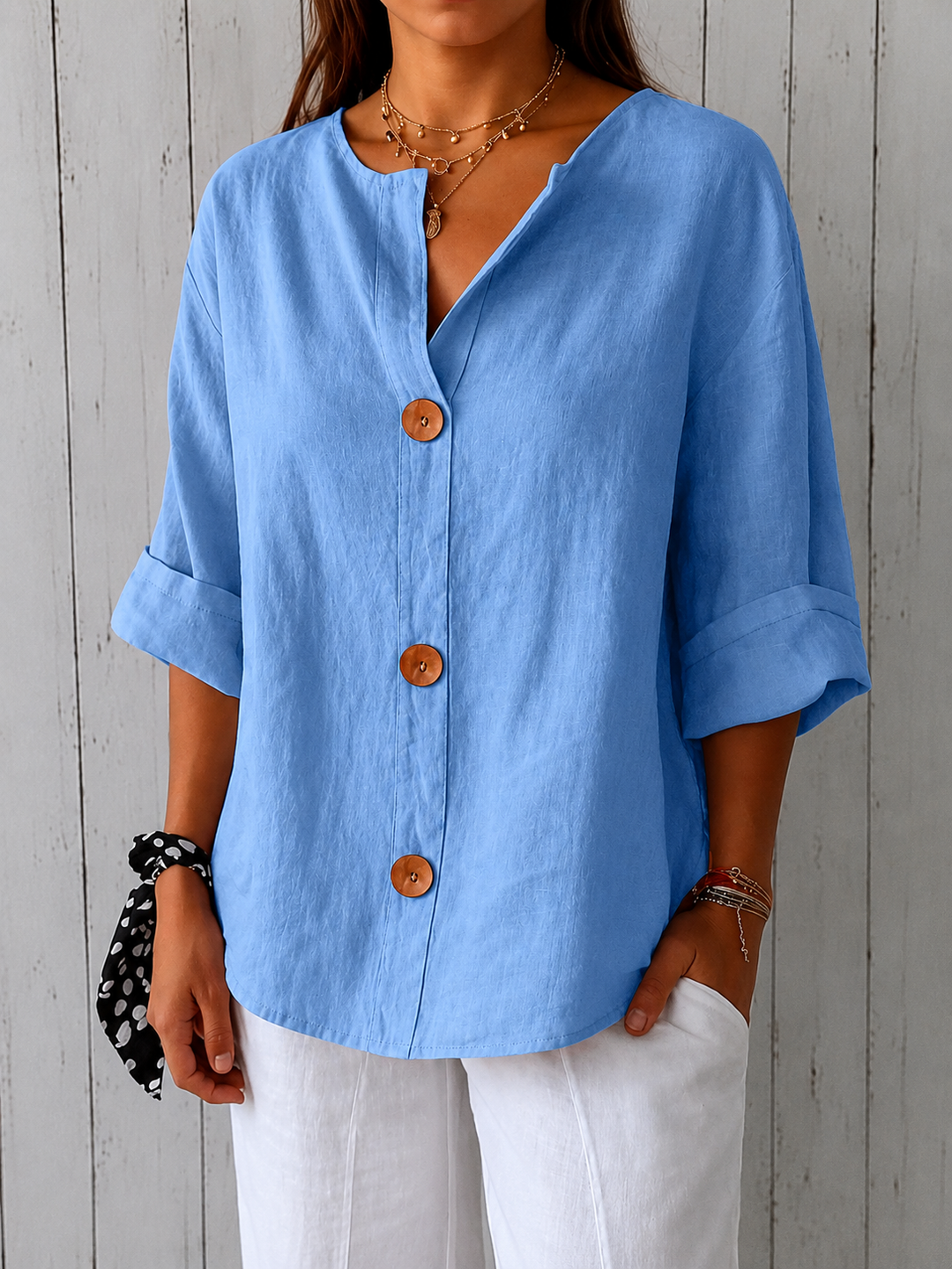 Olivia – lockere Leinenbluse: leichtes und bequemes Sommer-Top