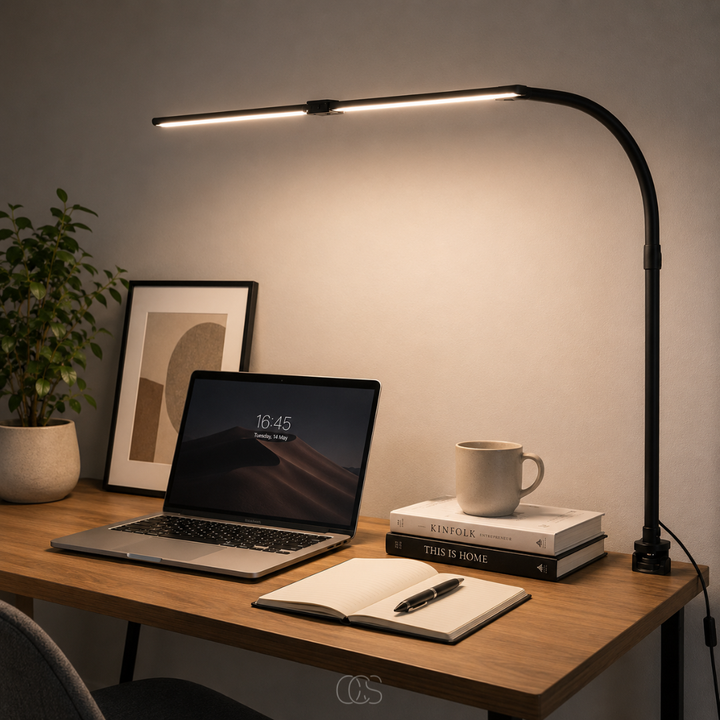Dimmbare Schreibtischlampe - 3 Lichtfarben & verstellbares Design