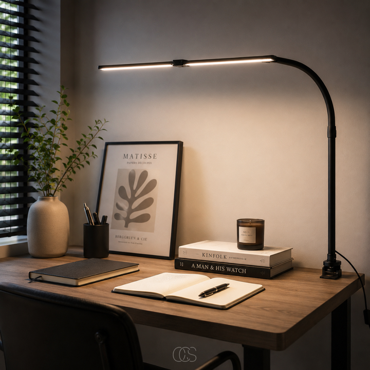 Dimmbare Schreibtischlampe - 3 Lichtfarben & verstellbares Design