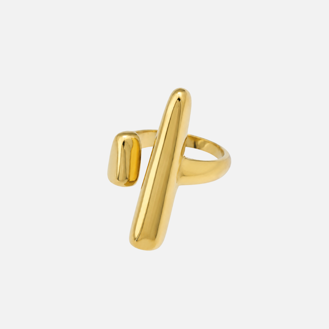 Axis – verstellbarer skulpturaler Goldring