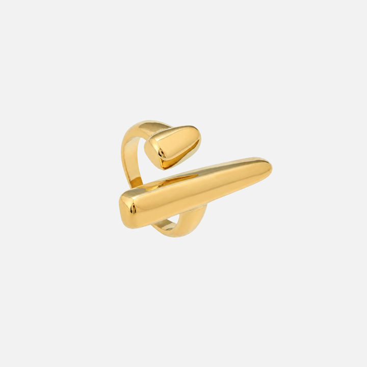 Axis – verstellbarer skulpturaler Goldring
