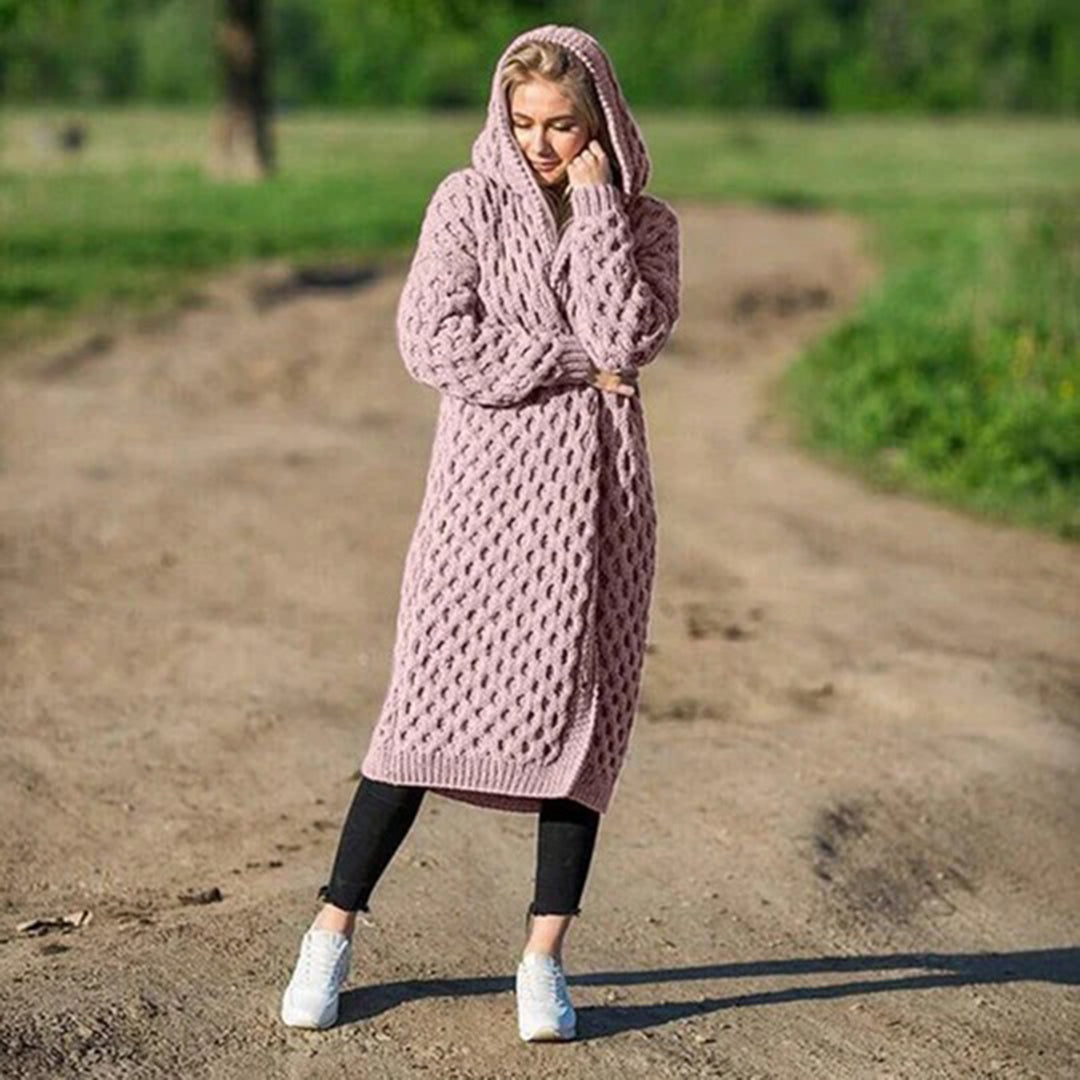 Keli  | Kuscheliges Langstrick-Kapuzen-Cardigan für kalte Tage