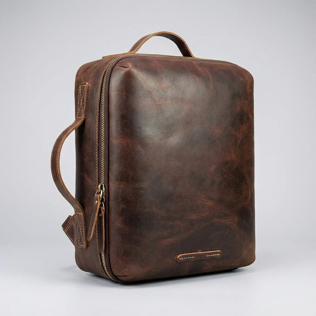Premium Crazy-Horse-Leder-Rucksack - Lockfield