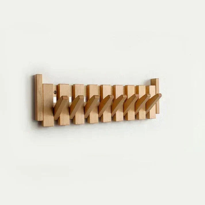 Piano Massivholz-Garderobe | Elegante Wandhaken