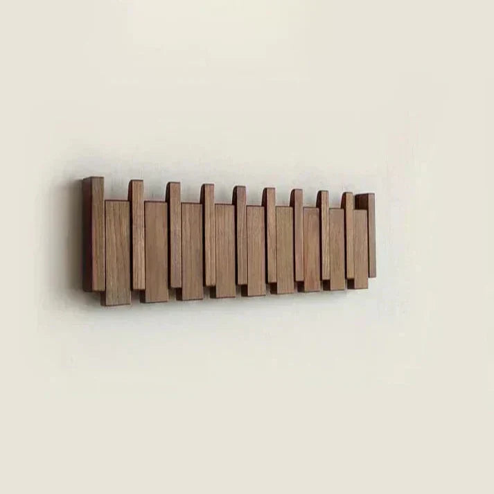 Piano Massivholz-Garderobe | Elegante Wandhaken