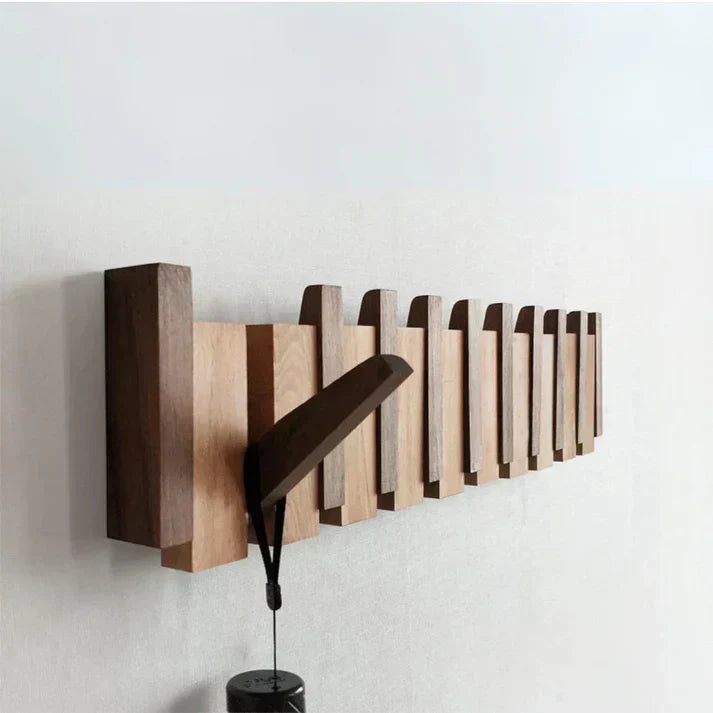 Piano Massivholz-Garderobe | Elegante Wandhaken