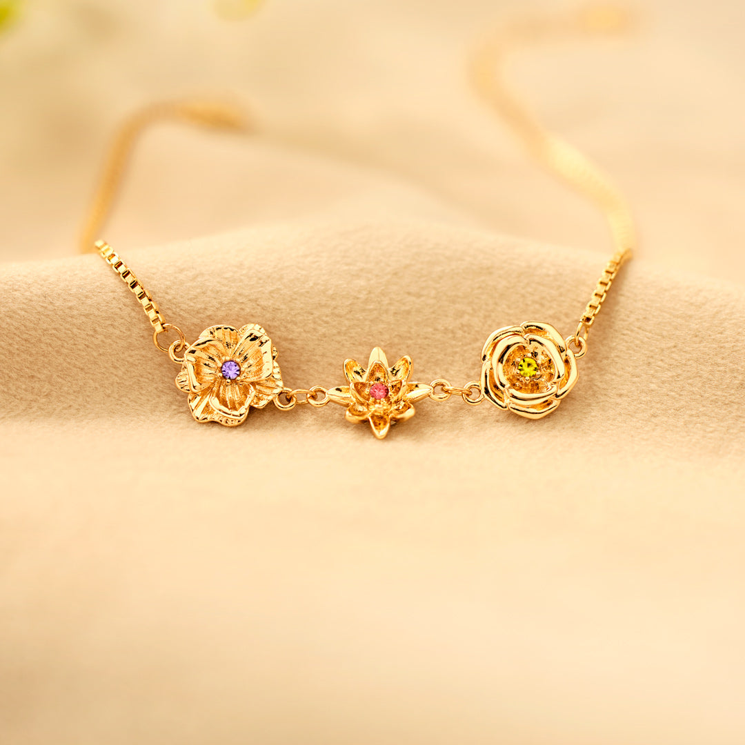 Geburtsblumen-Armband - Eine Blume pro Kind