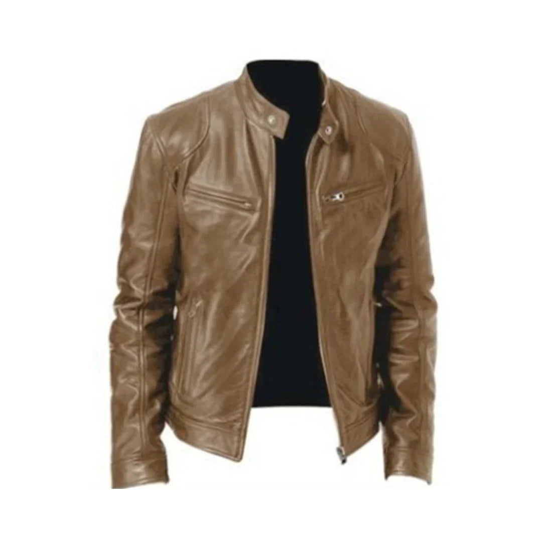 Klassische Herren-Lederjacke