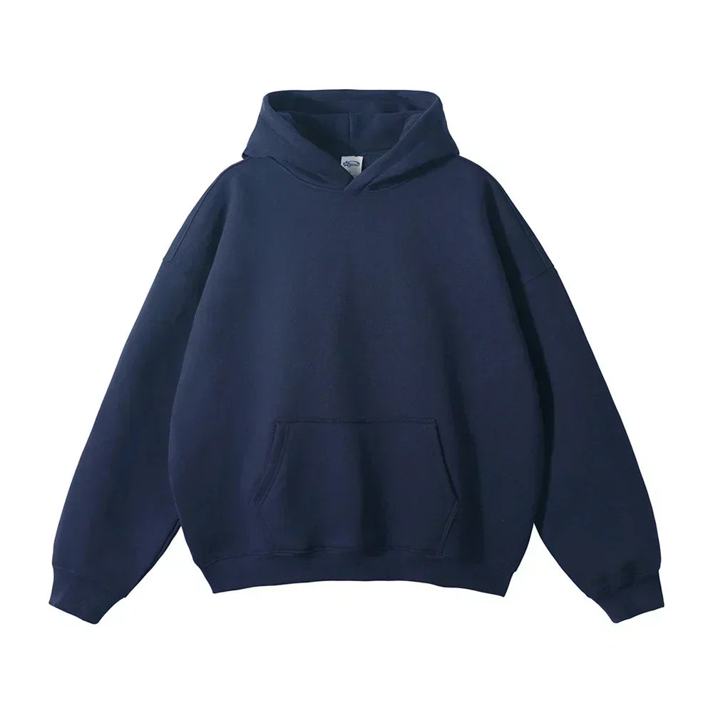 Entspannter Herren-Pullover-Hoodie mit Kängurutasche