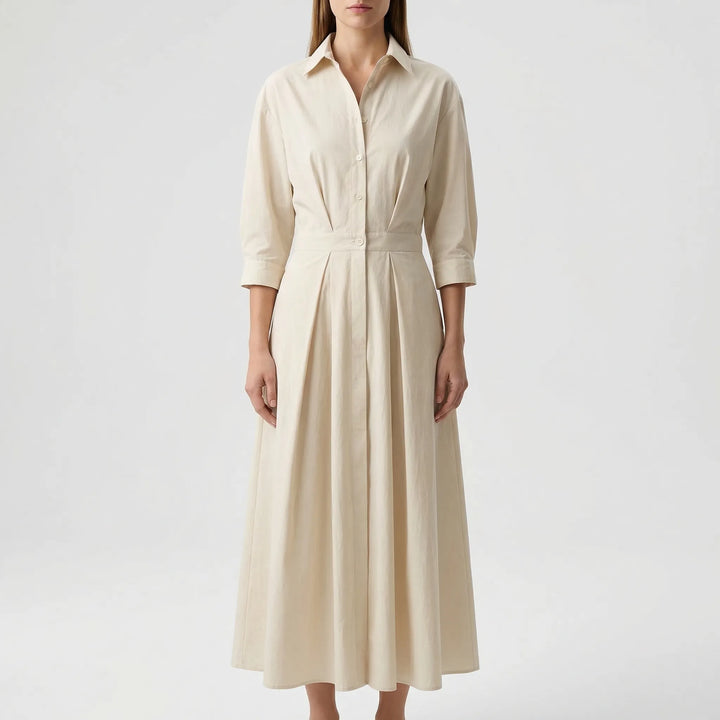 A-Linien-Kleid mit Retro-Kragen und Gürtel - Kendra