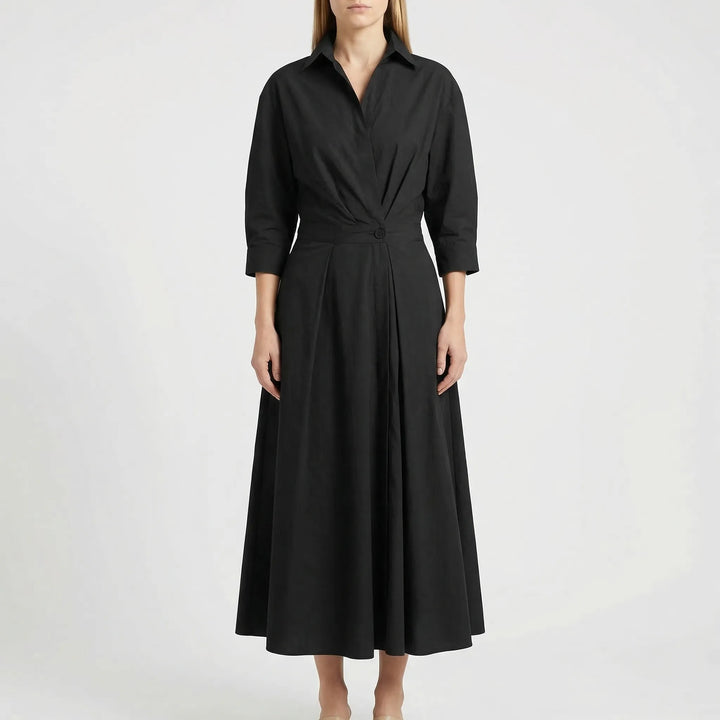 A-Linien-Kleid mit Retro-Kragen und Gürtel - Kendra