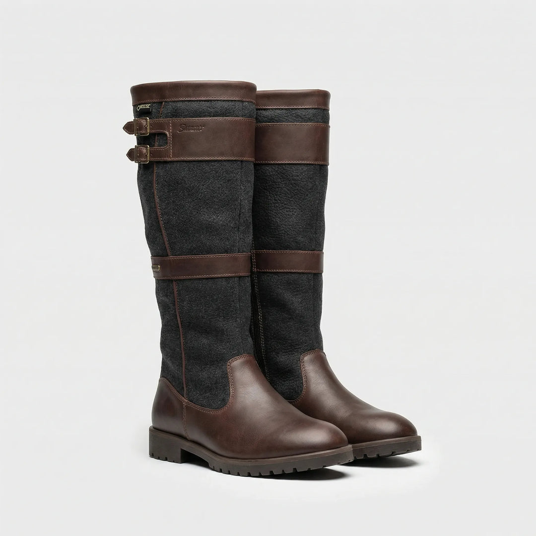 Robuste Damenstiefel mit Schnallen - Sheila