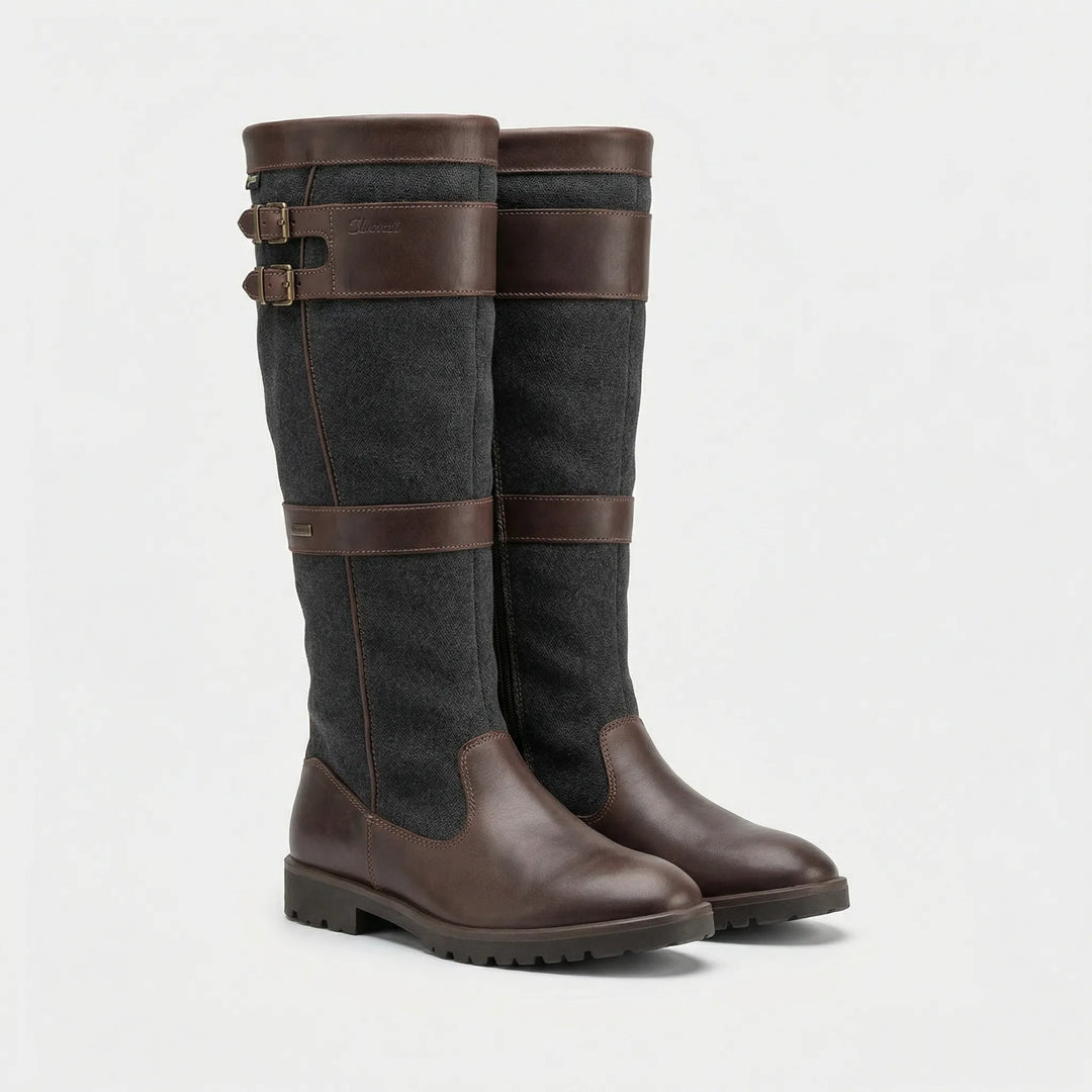 Robuste Damenstiefel mit Schnallen - Sheila
