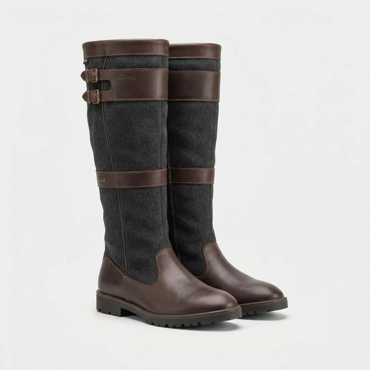 Robuste Damenstiefel mit Schnallen - Sheila