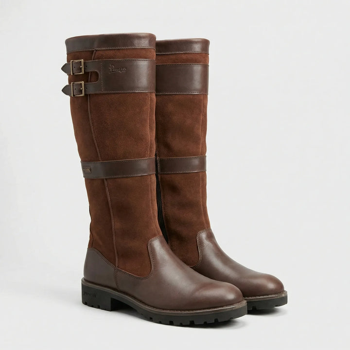 Robuste Damenstiefel mit Schnallen - Sheila