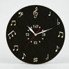 Runde Wanduhr Mit Notenmotiv - Melodiqueo