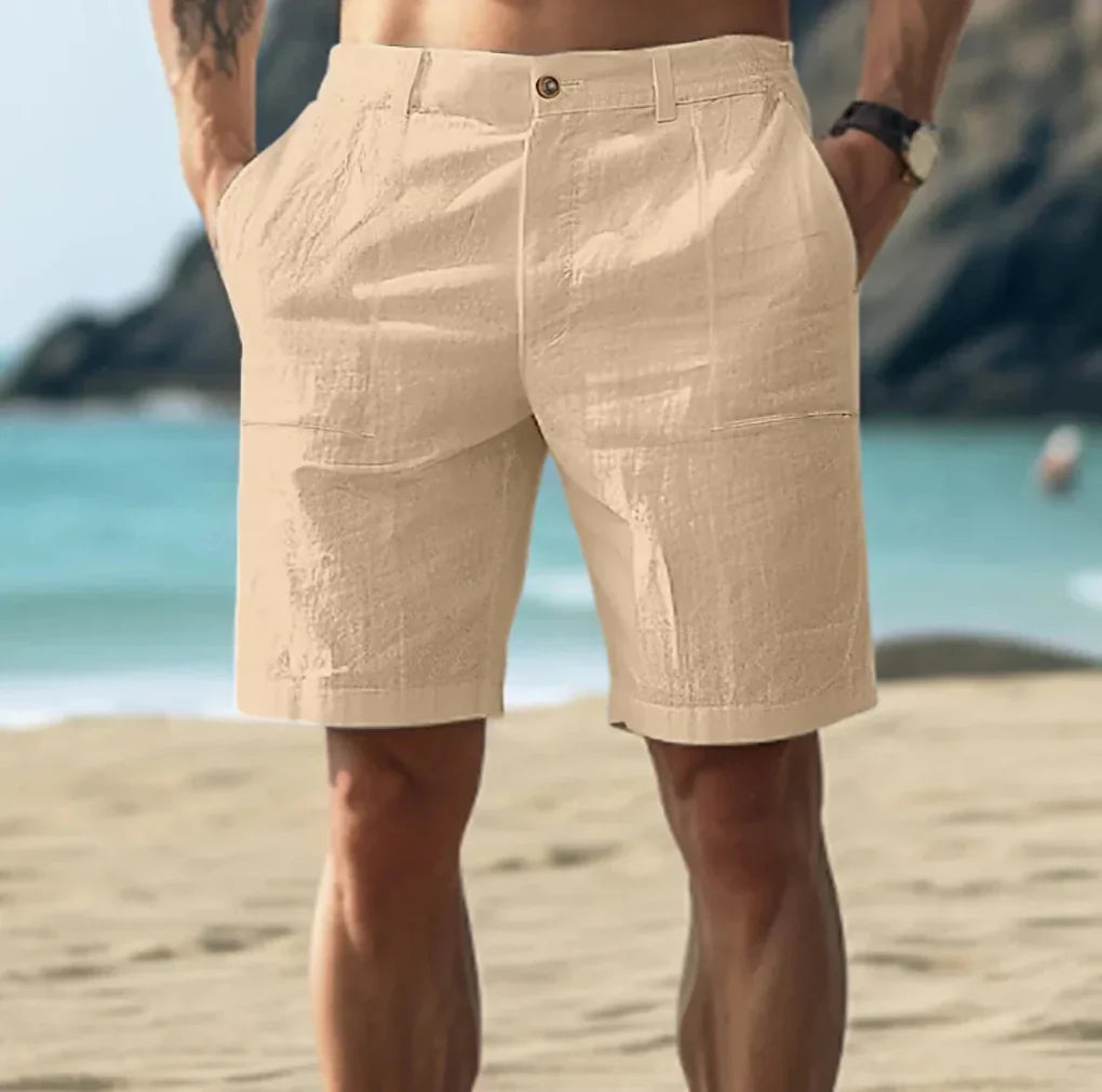 Lässige Leinen-Shorts für Herren für Sommertage